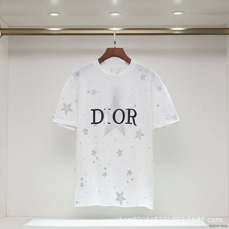 Dior Star Print Cool & Trendy Style White T-Shirt