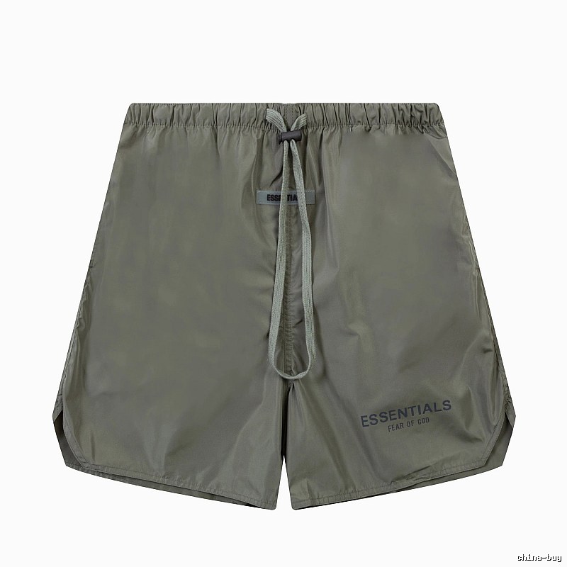 ESSENTIALS casual style military green shorts
