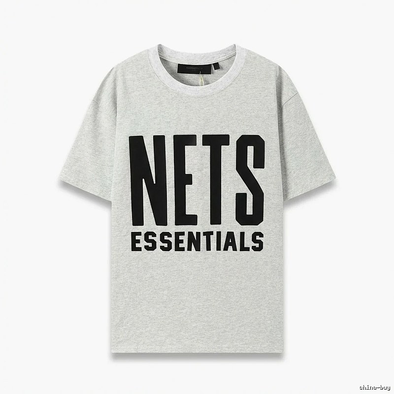 ESSENTIALS Trendy Brand Simple Style Grey T-shirt