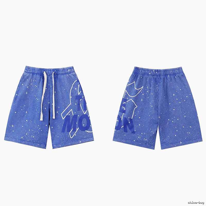 Godspeed Starry Sky Street Style Blue Shorts