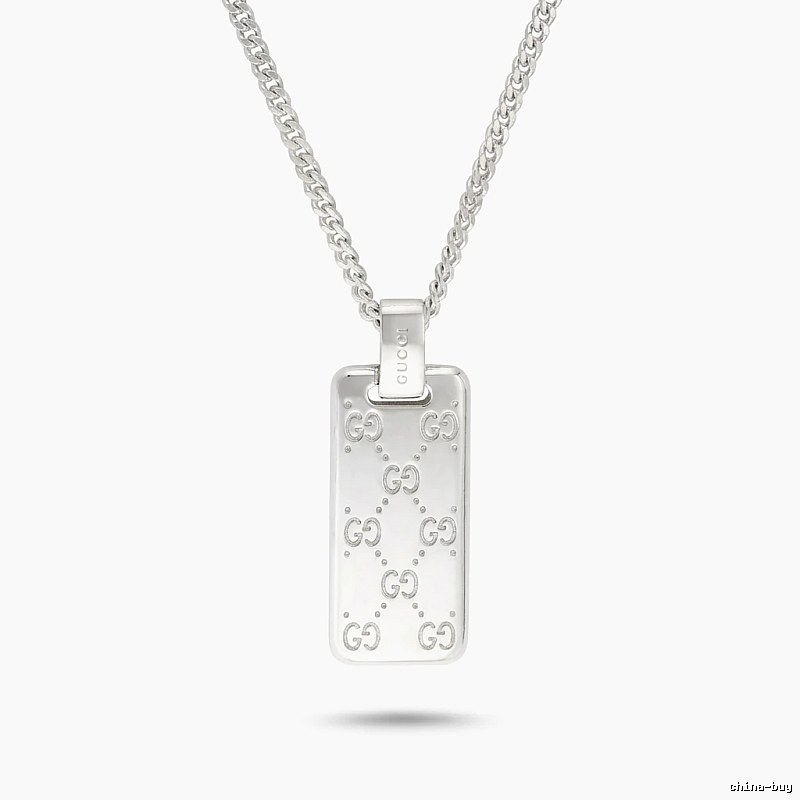Gucci Double G Print Silver Necklace