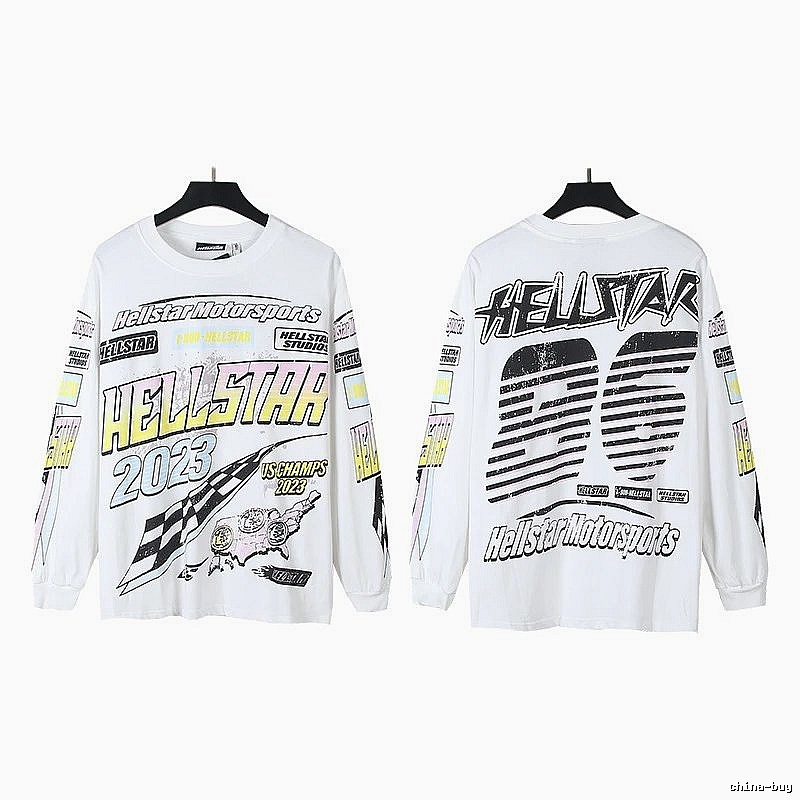 Hellstar Racing Style White Sweatshirt