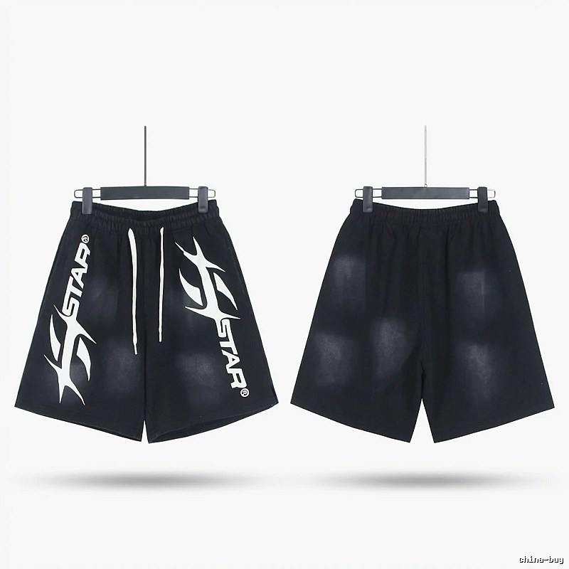 Hellstar Trendy Style Black Shorts