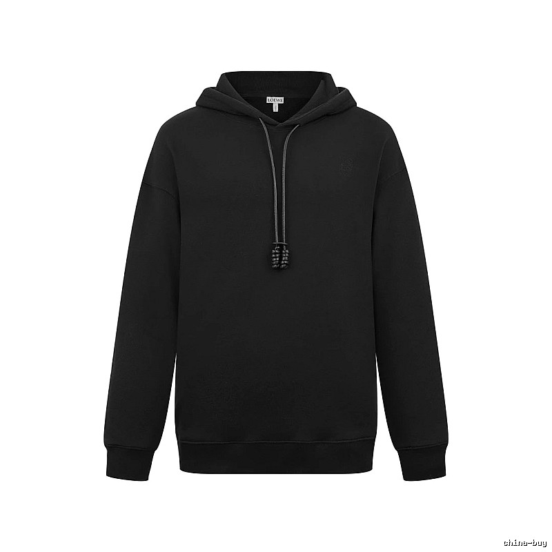 Hoodie with Plain Black Pullover Hoodie with Zip Detail