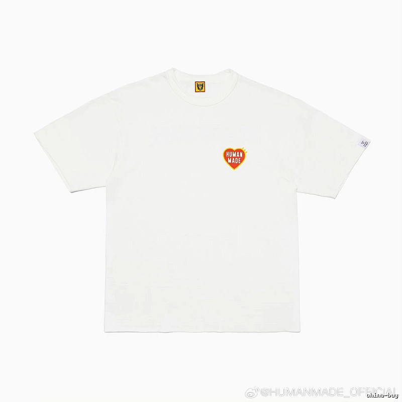 HUMAN MADE Heart Print Japanese Streetwear White T-Shirt