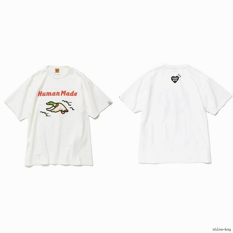 Human Made Premium Style Heart logo T-shirt Black Green Human for Minimal Outfits