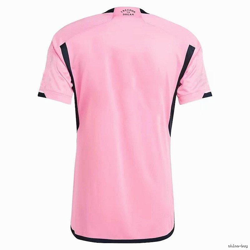 Inter Miami Logo Detail Messi #10 soccer jersey Pink Inter Miami with Relaxed Feel