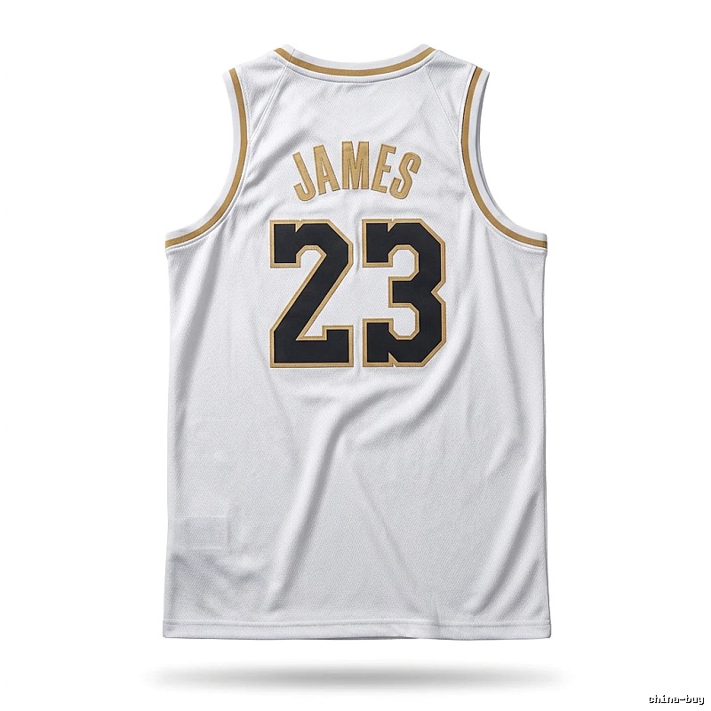 LBJ No. 23 basketball wind white jersey