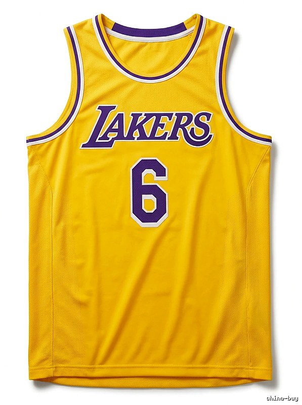 LBJ's No. 6 yellow jersey of the Lakers.