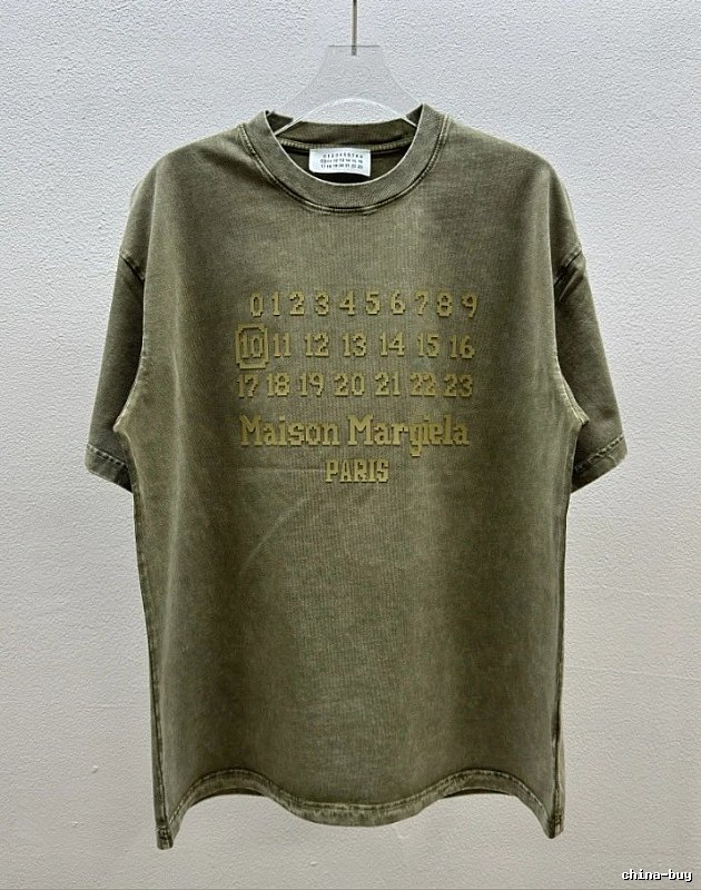 Maison Margiela Number Vintage Military Green Short-sleeve T-shirt