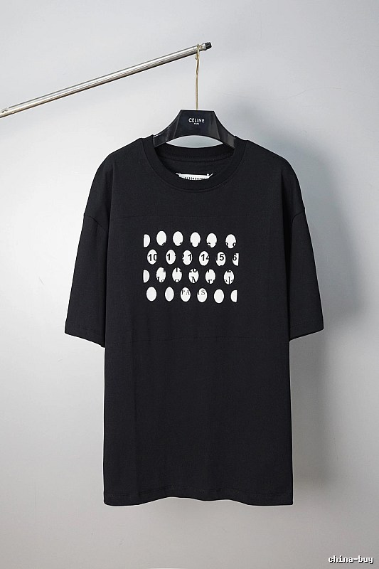 Maison Margiela Numeric Trendy Cool Style Black Short Sleeve T-Shirt