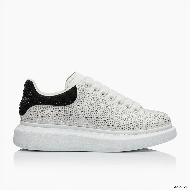 McQueen casual style black and white sports shoes