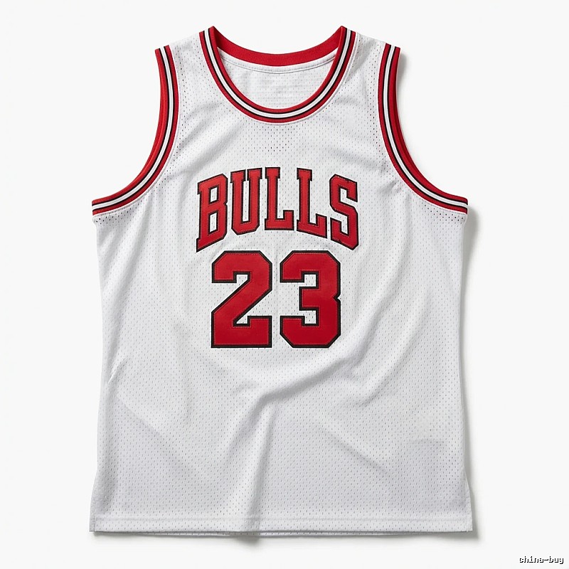 Michael Jordan retro-style white and red jersey