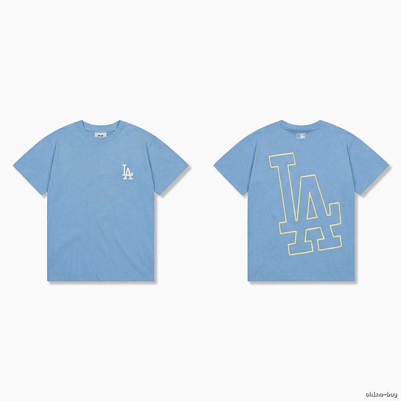 MLB LA Series Simple Style Blue T-shirt
