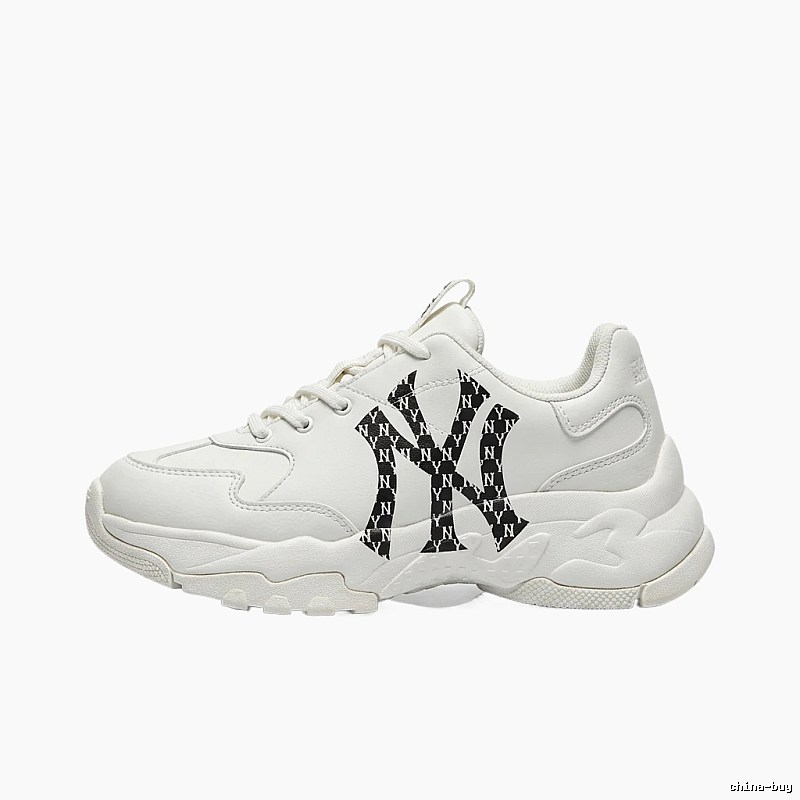 MLB retro-style white sports shoes