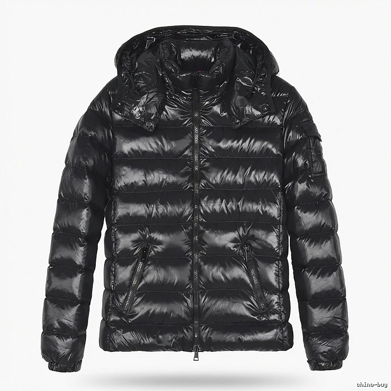 Moncler black shiny down jacket