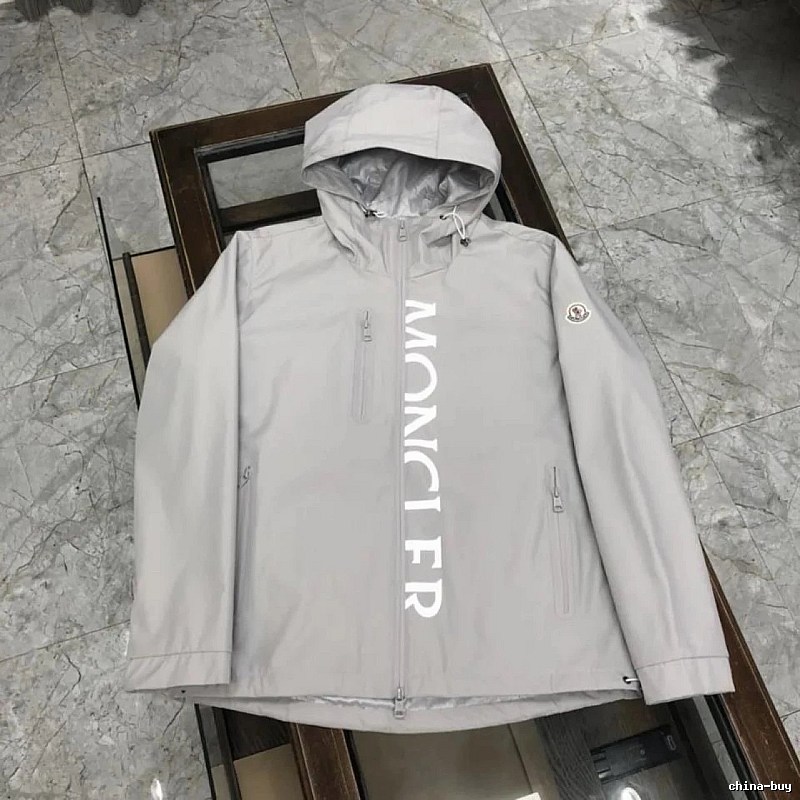 Moncler Classic Hooded jacket Light Gray Hooded for Daily Styling