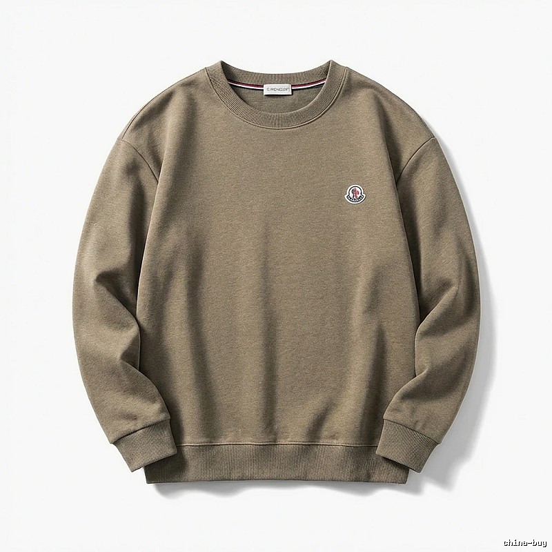 Moncler Crewneck Simple Style Sweatshirt (Khaki)