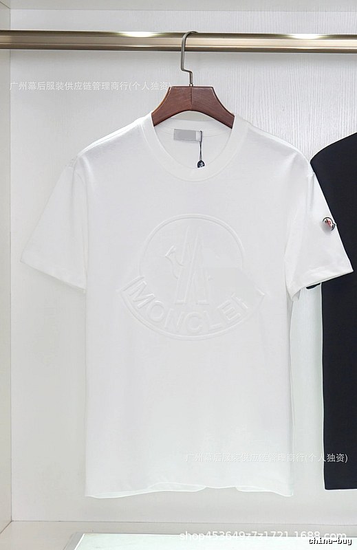 Moncler Embossed Casual White T-Shirt