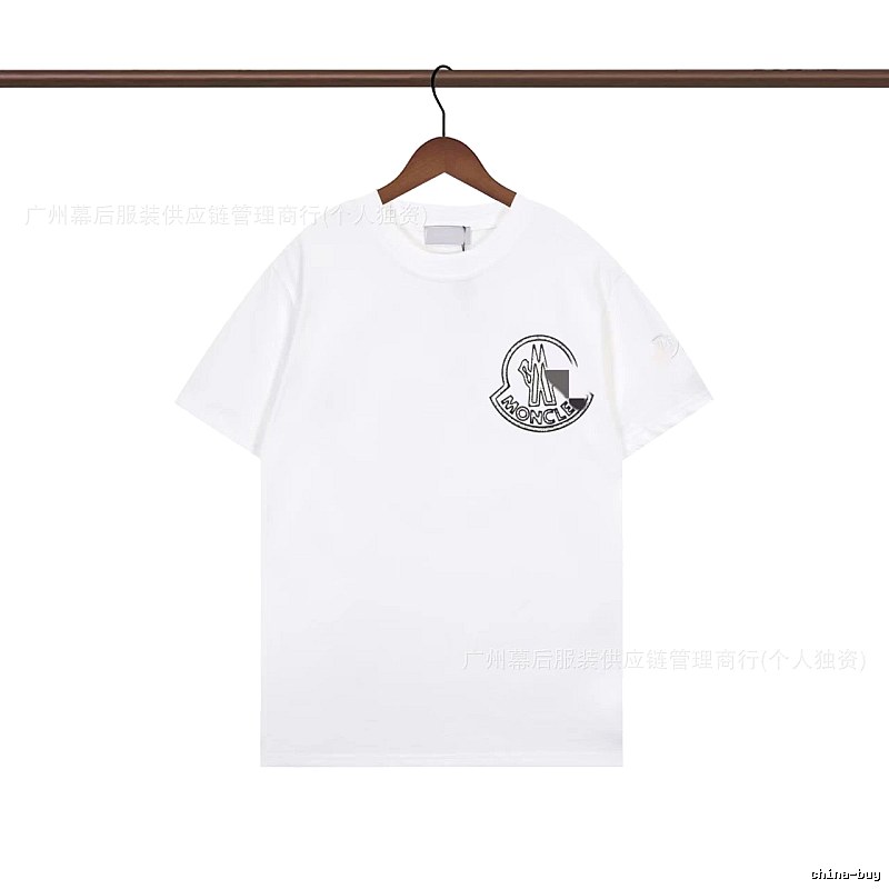 Moncler Logo Casual Style White Short-sleeve T-shirt