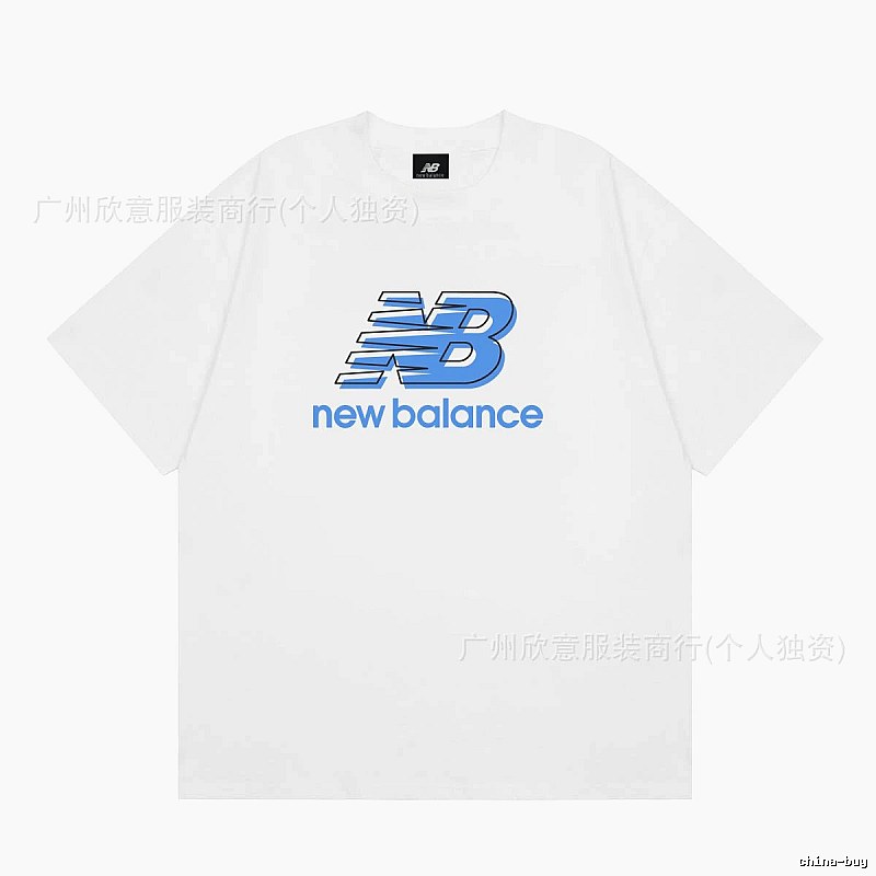New Balance Casual Printed White Short-sleeve T-shirt