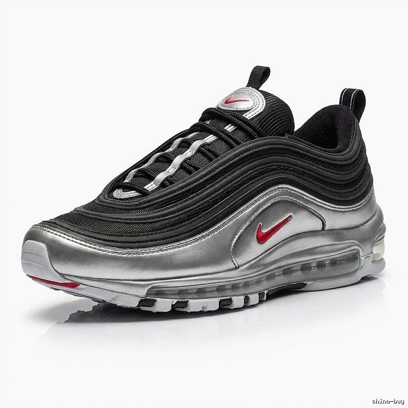 Nike Air Max 97 Silver and Black Retro Sports Shoes