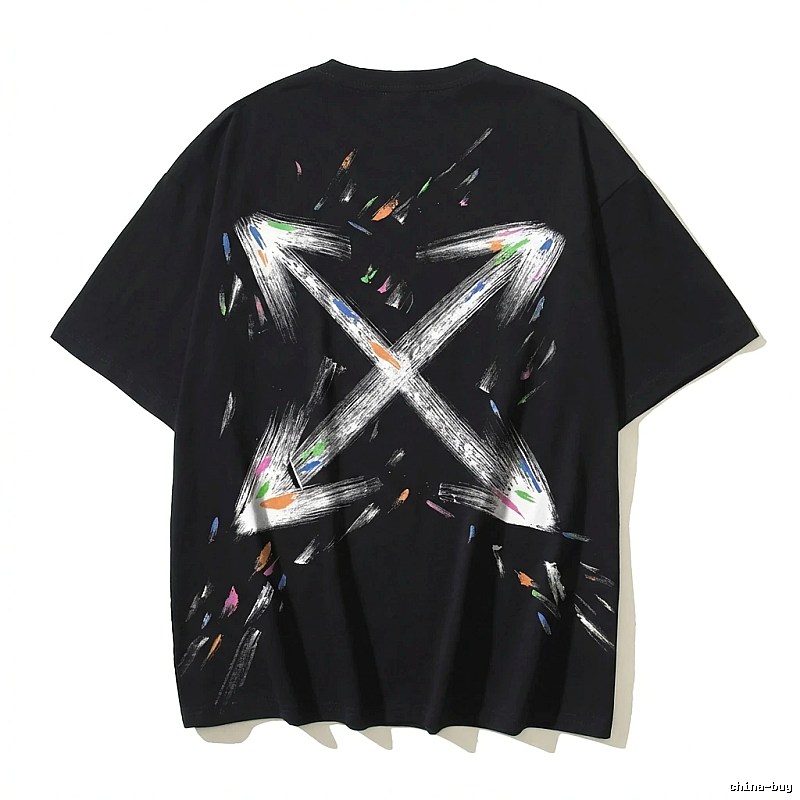 Off-White Graffiti Style Black T-shirt