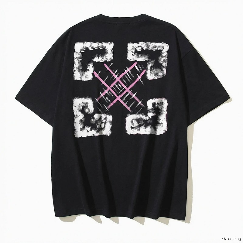 Off-White Trendy Style Black T-shirt