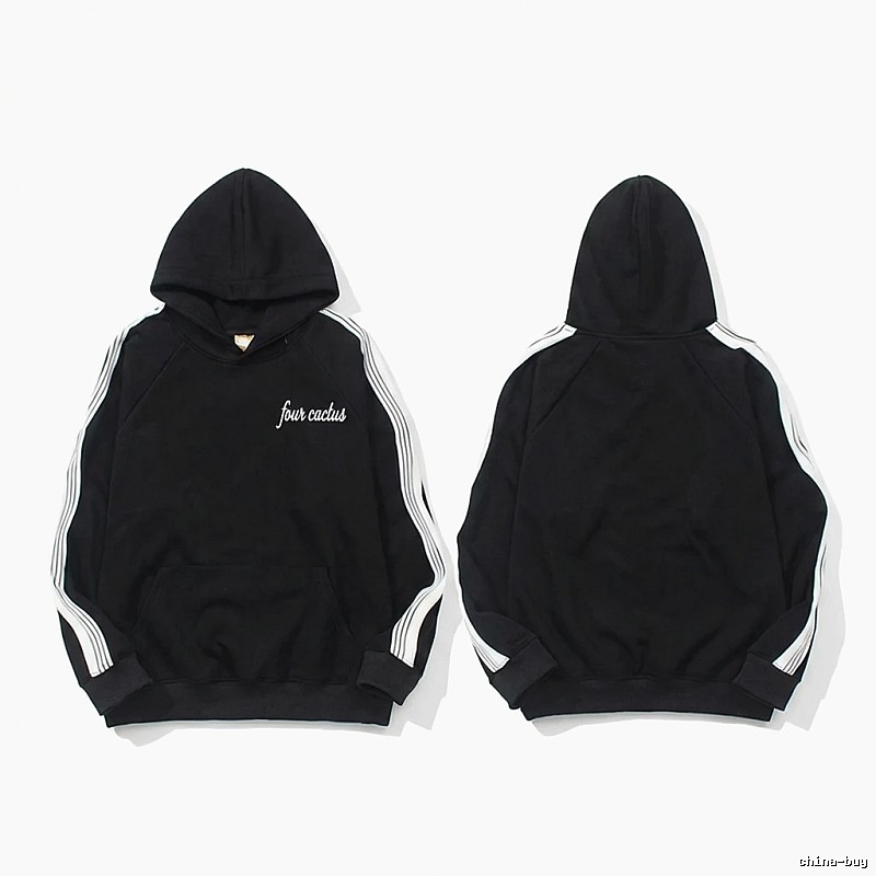 Other black hoodies with side stripes style