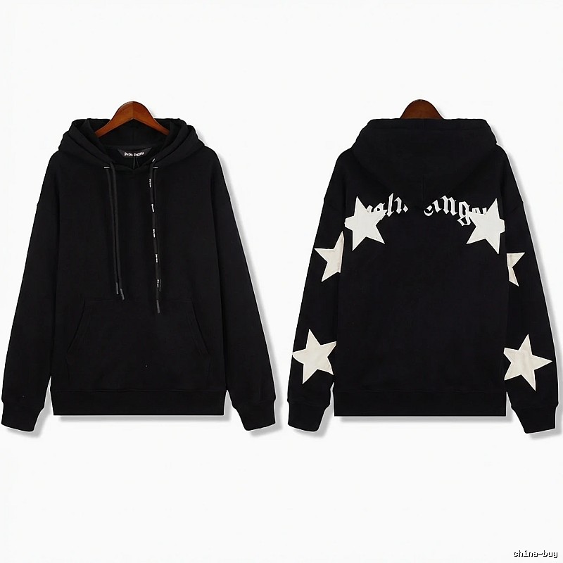 Palm Angels Star Trendy Cool Black Sweatshirt