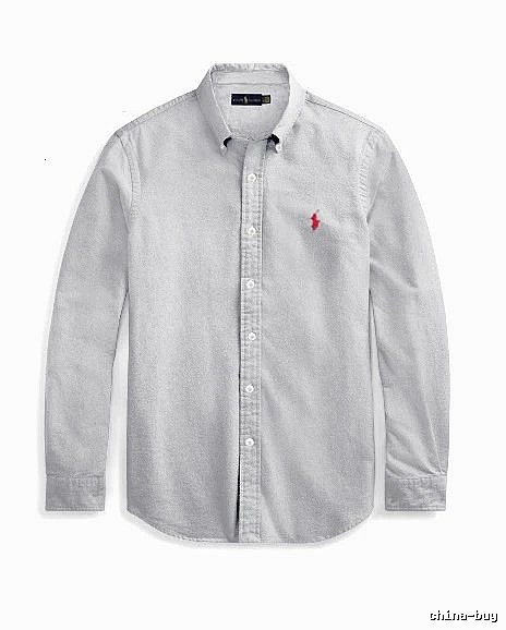 Ralph Lauren Gray Button-Down Shirt Streetwear Look