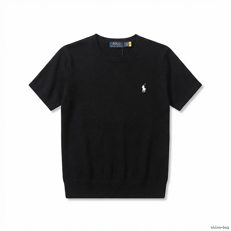 Ralph Lauren Polo series black short-sleeved shirts