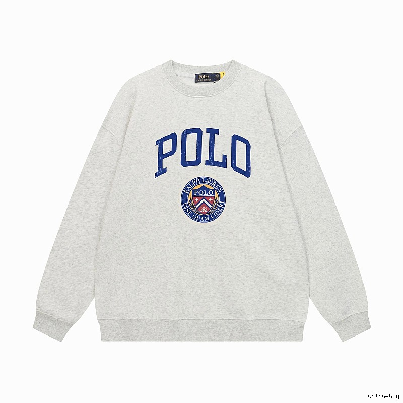 Ralph Lauren Polo series minimalist light gray sweatshirt