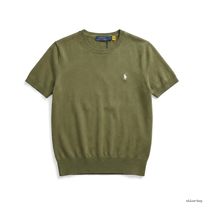 Ralph Lauren Polo Series Simple Style Olive Green Knitwear