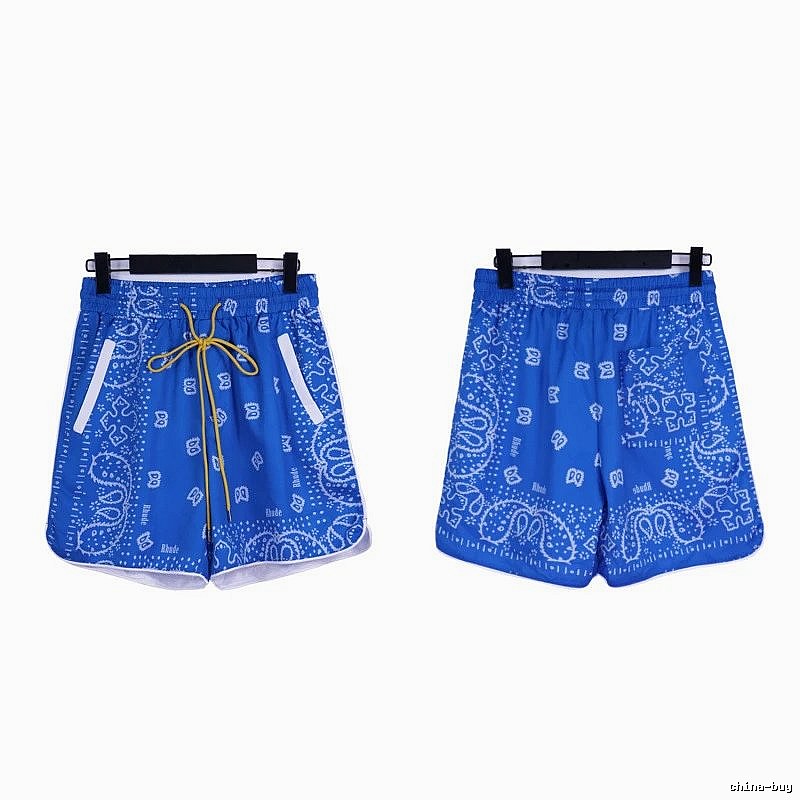 RHUDE Printed Casual Style Blue Shorts