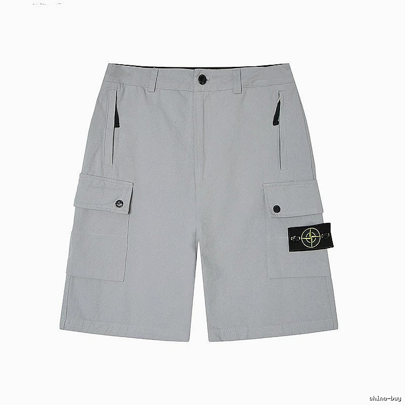 Stone Island Classic Technical Workwear Style Light Grey Shorts