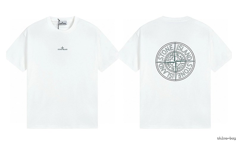 Stone Island Compass Series Street Style White T-Shirt