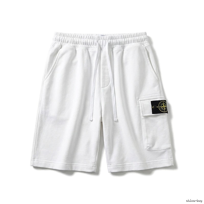Stone Island functional style white shorts