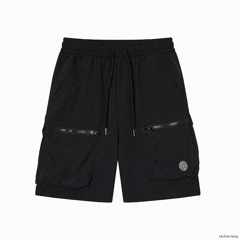 Stone Island Technical Workwear Style Black Shorts