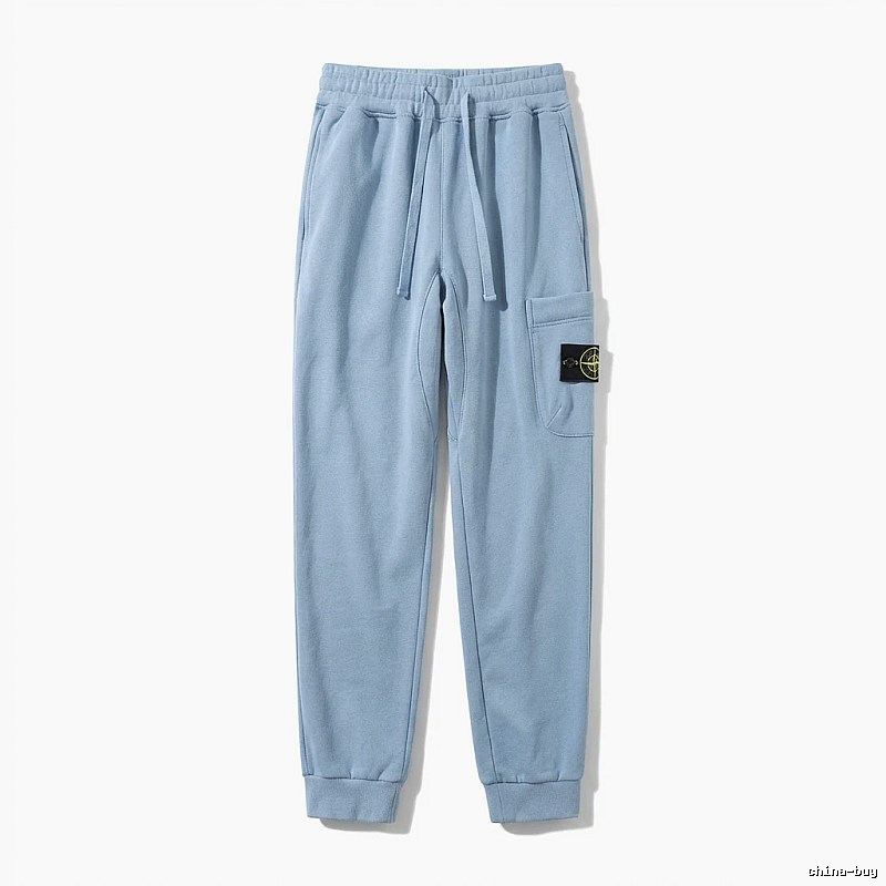 Stone Island Workwear Style Light Blue Sweatpants