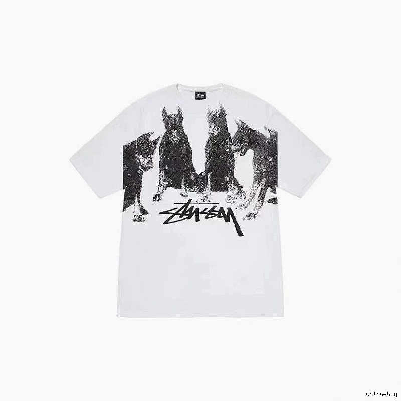 Stussy Casual Graphic T-shirt Black White Stussy for Streetwear Looks