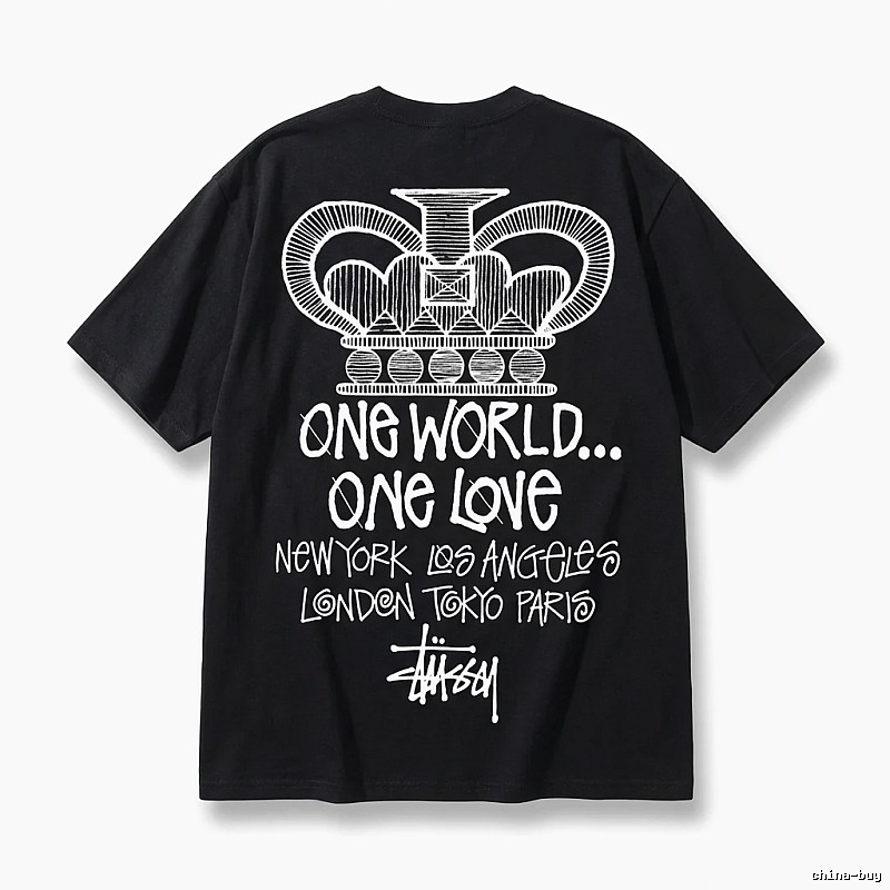 Stussy Crown Print Black T-shirt