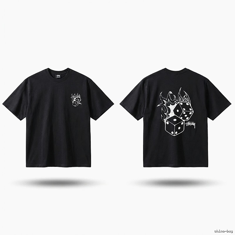 Stussy Dice Print Black T-shirt