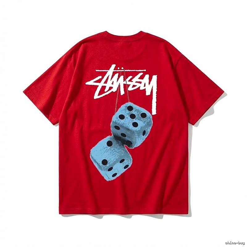 Stussy Dice Trend Brand Red T-shirt