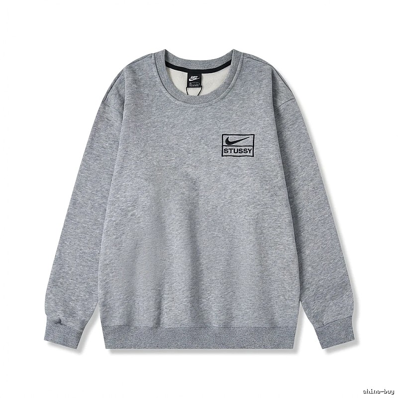 Stussy minimalist style grey sweatshirt