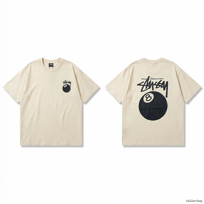 Stussy No.8 Ball Series Retro-Style T-Shirt
