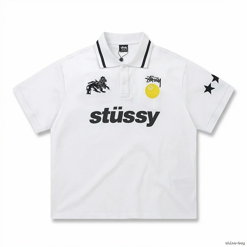 Stussy printed casual white shirt