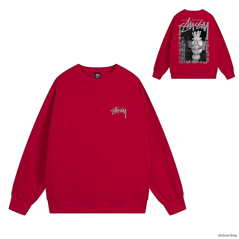 Stussy Red Style 540 Graphic SweatShirt Color Pop
