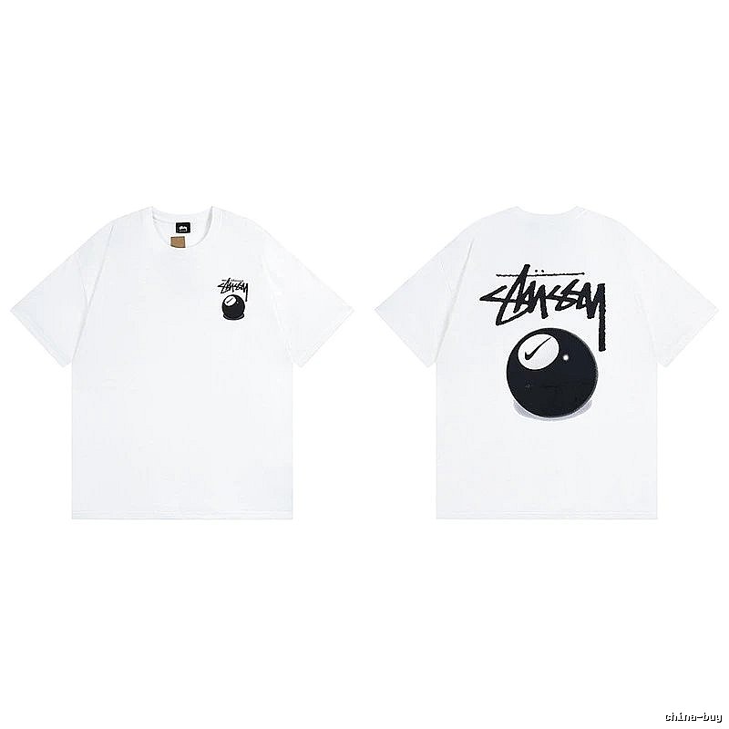 Stussy White Spider Graphic T-Shirt Statement Graphic Logo