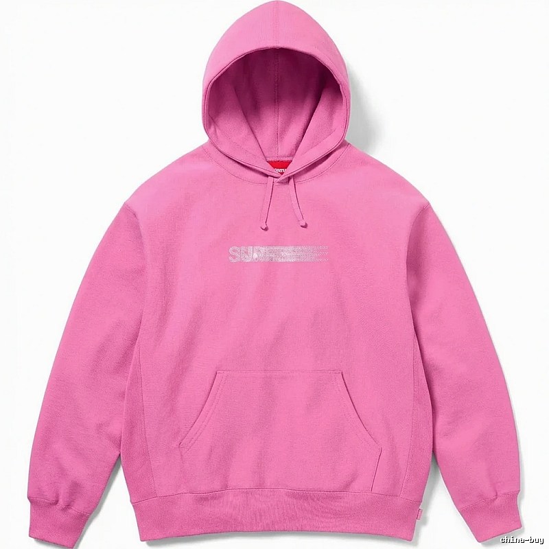 Supreme basic style simple pink hoodie